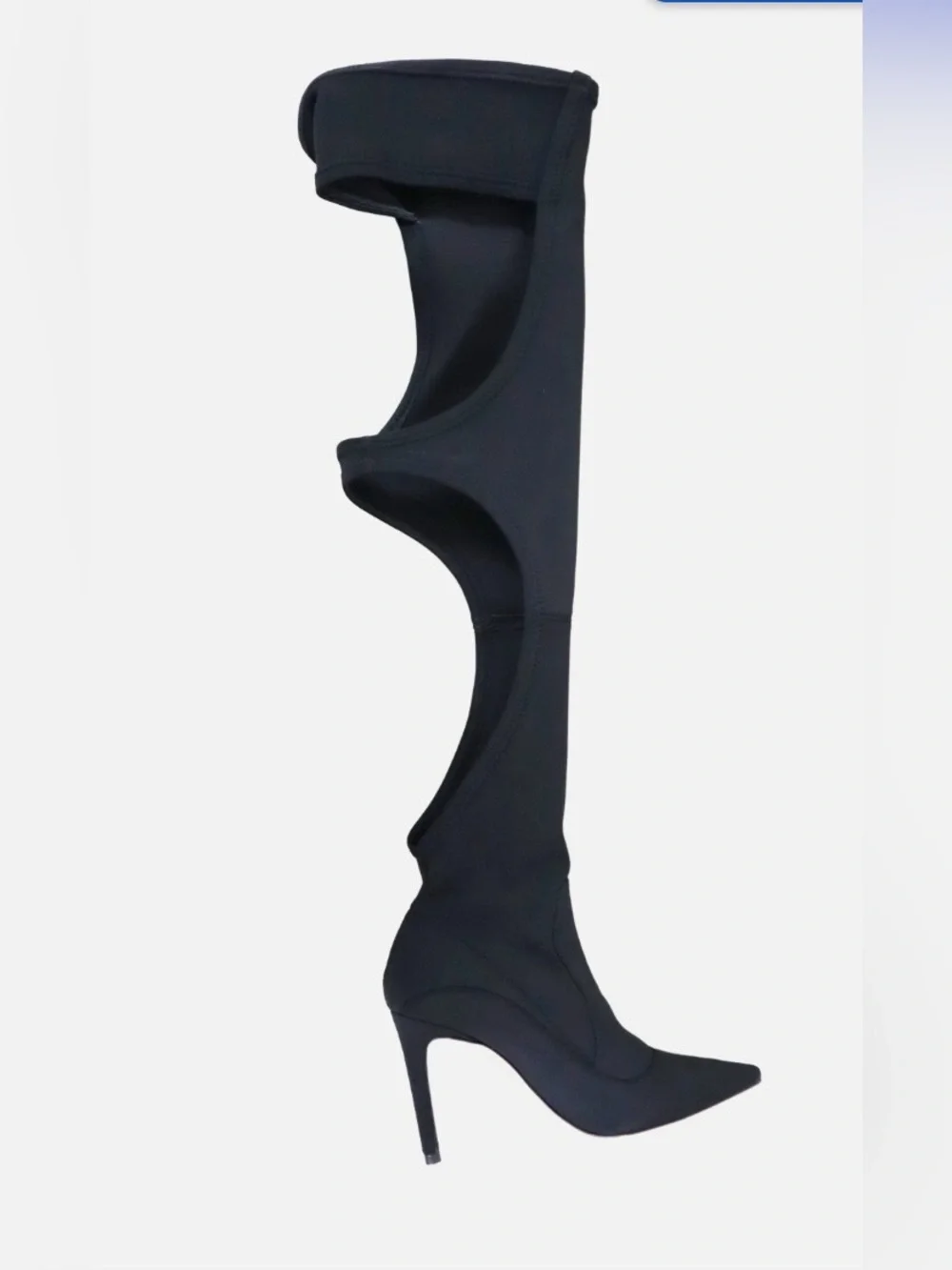 Good American “The Offline” Black Over-the-Knee Stiletto Boot, style GA041N-X